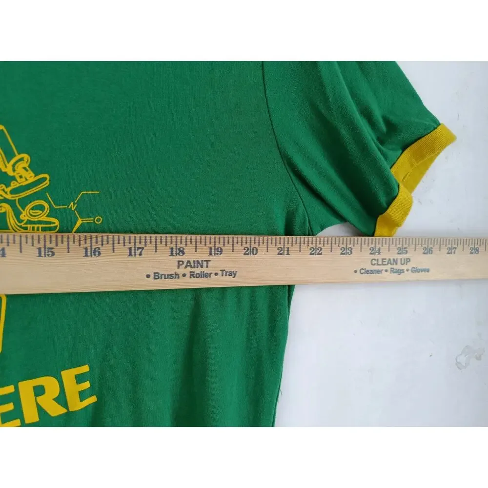 Stranger Things Camp Know Where T-Shirt Unisex, Size XL Green And Yellow